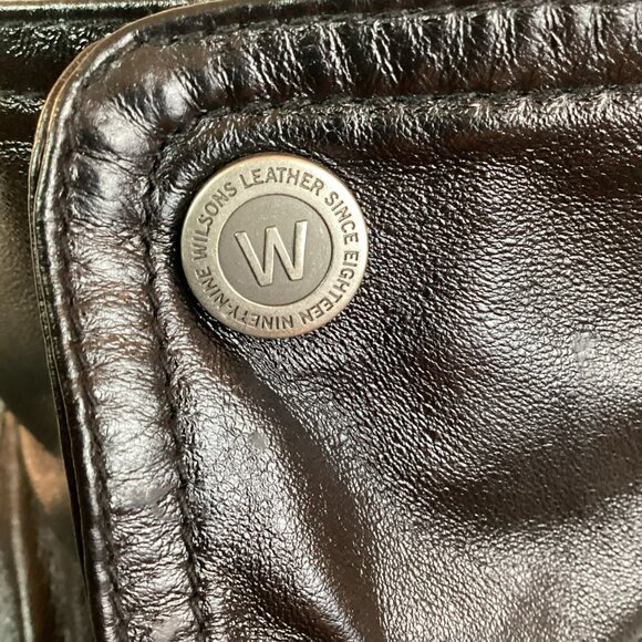 Wilsons Leather Moto Bomber Mens 3X Genuine Leather Jacket Wool Thinsulate Insul - Picture 9 of 16